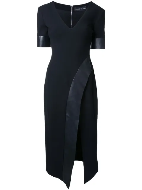 David Koma V-neck midi dress