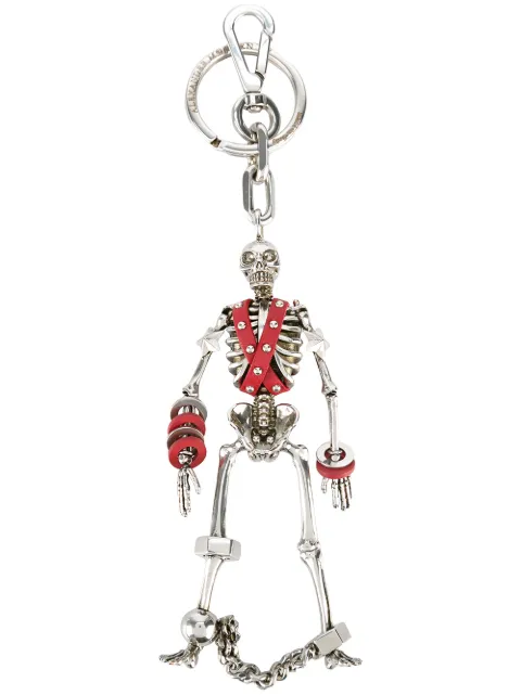 Alexander McQueen harness skeleton keyring