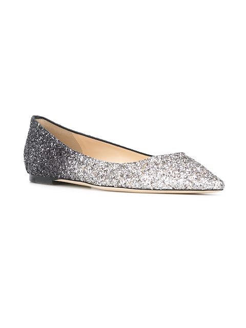 jimmy choo romy flat glitter