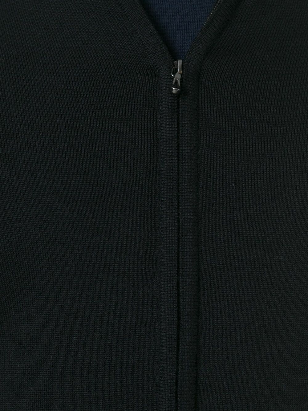 Shop John Smedley High Neck Zipped Cardigan In Black