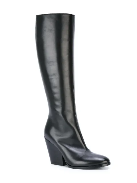 tall block heel boots
