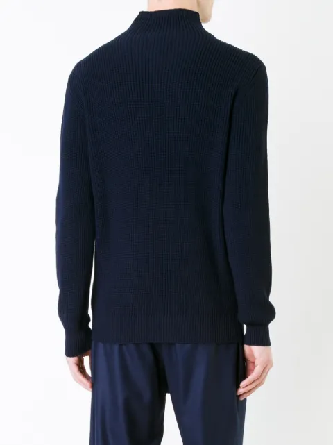 KENT & CURWEN BUTTONED HIGH NECK JUMPER