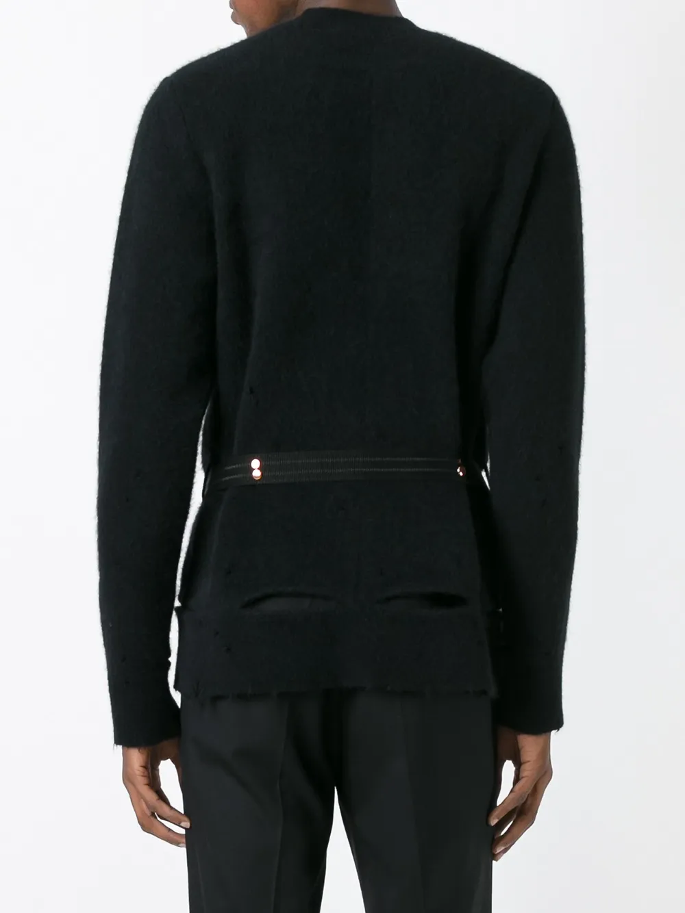 Givenchy distressed crew neck sweater Zwart