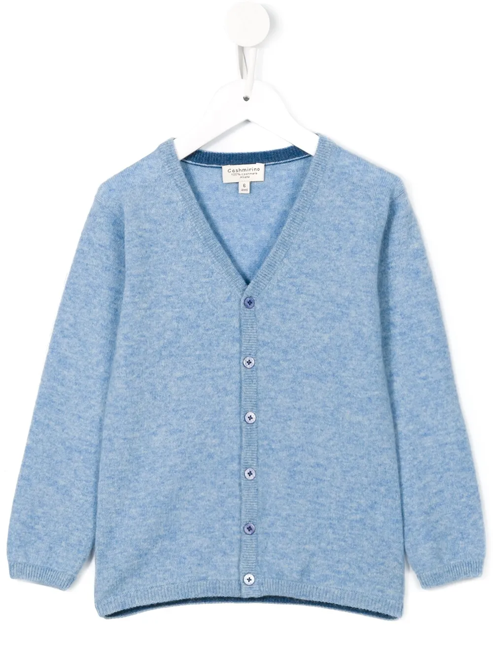 

Cashmirino V-neck knitted cardigan - Azul