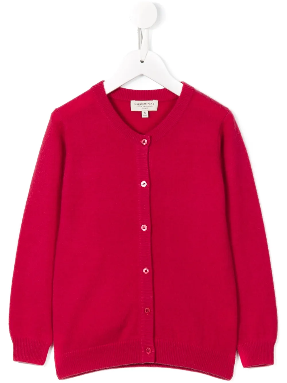 

Cashmirino Round neck cardigan - Rosado
