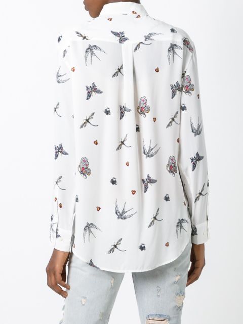 bug button up shirt