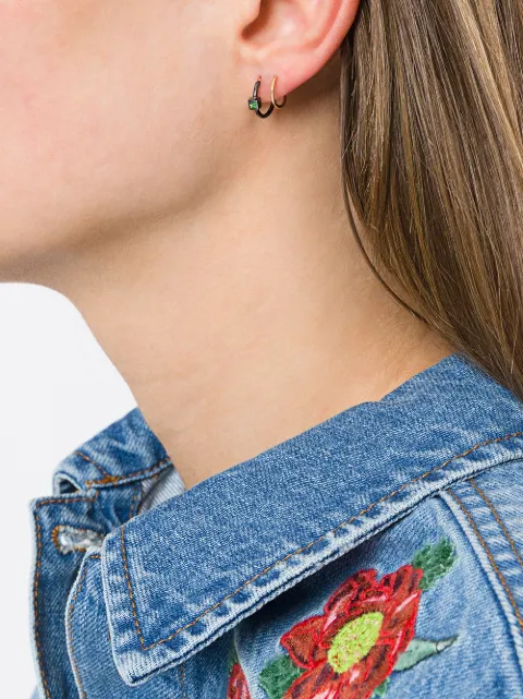 MARIA BLACK AVA VERT TWIRL TSAVORITE EARRING