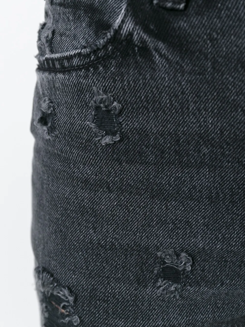 Alexander Wang distressed cropped jeans Zwart