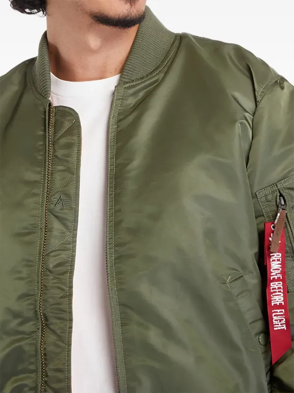 ALPHA MA-1 flight bomber jacket green 短丈 Alpha Industries MA-1 VF 59 zip-up Bomber Jacket | Green | FARFETCH CA