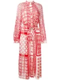 FENDI geometric print maxi dress - Red
