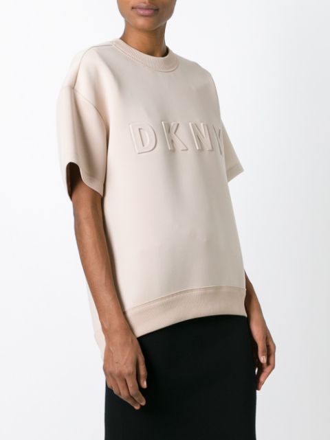 DKNY Embossed Logo Neoprene T-Shirt | ModeSens