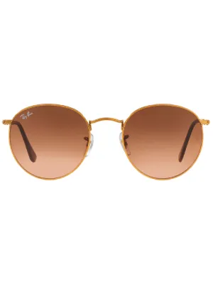Ray-Ban Erika ラウンドフレーム サングラス | ブラウン | FARFETCH JP