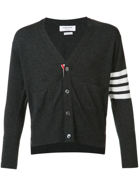 Thom Browne cardigan à manche rayée en cachemire