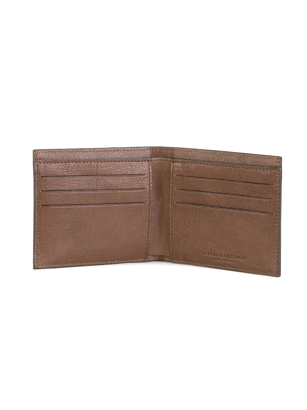  Brunello Cucinelli Logo Stamp Wallet - Brown 