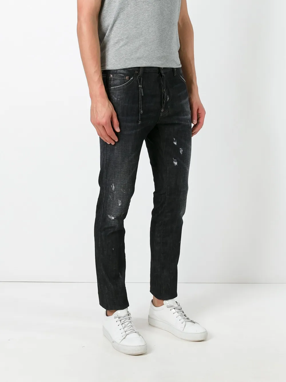 DSQUARED2 'Cool Guy' lightly distressed jeans Zwart