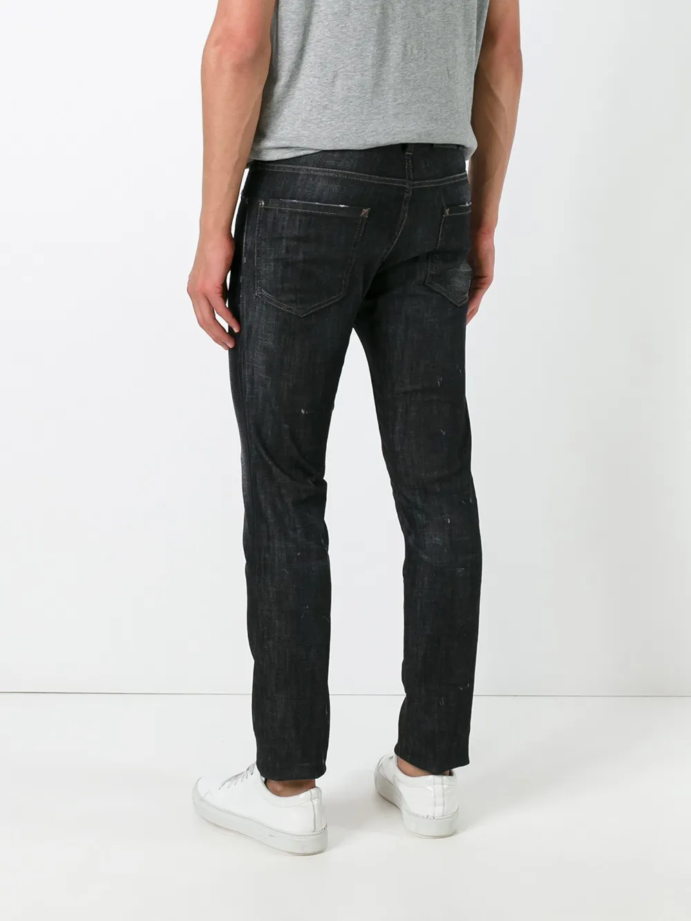 DSQUARED2 'Cool Guy' lightly distressed jeans Zwart