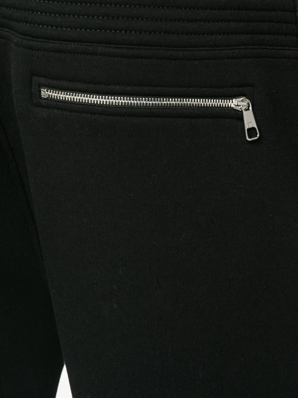 Neil Barrett 'Moto' biker style track pants Zwart