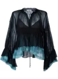 Chloé colour block tiered top - Blue