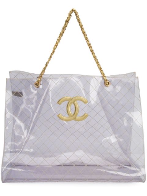 CHANEL quilted CC tote Women