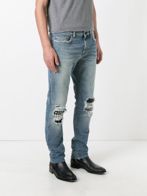 Saint Laurent biker jeans $595 - Buy Online SS17 - Quick Shipping, Price