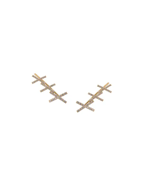 ALINKA 18kt gold KATIA diamond cuff earrings