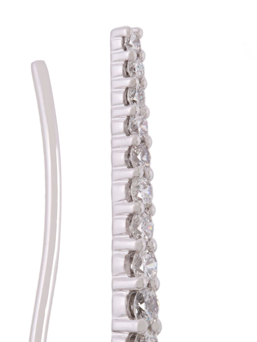 Shop Alinka 18kt White Gold Vera Diamond Cuff Earrings In Metallic