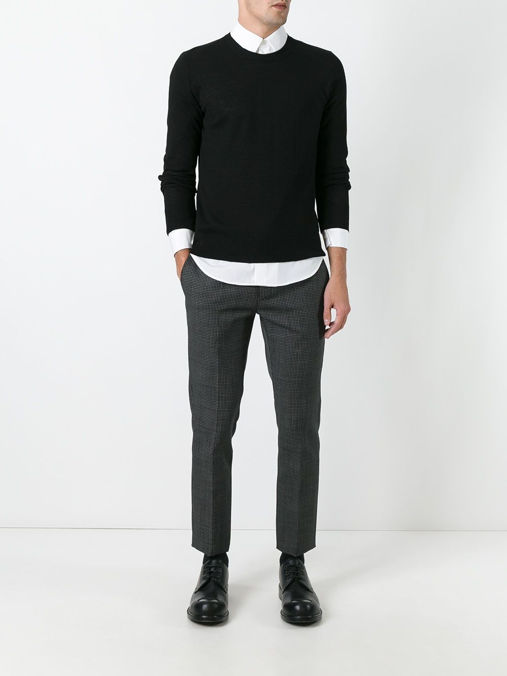 Maison Margiela elbow patch jumper - Zwart