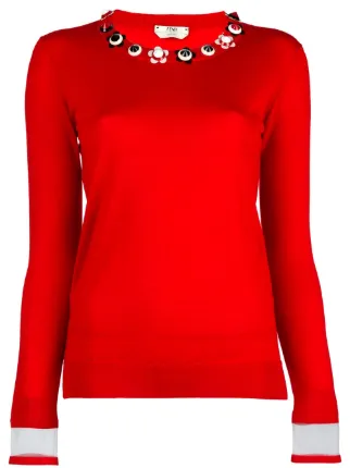 fendi red jumper