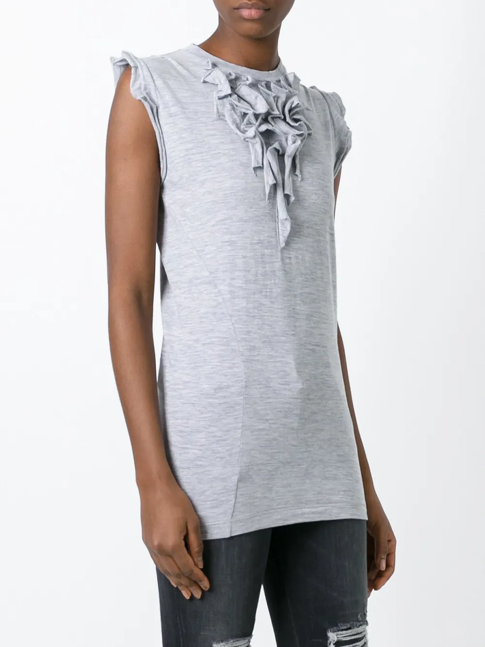 DSQUARED2 ruffled neck blouse Grijs