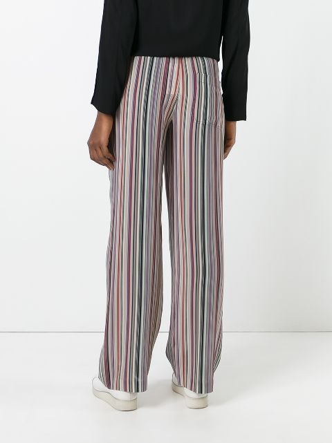 striped straight pants