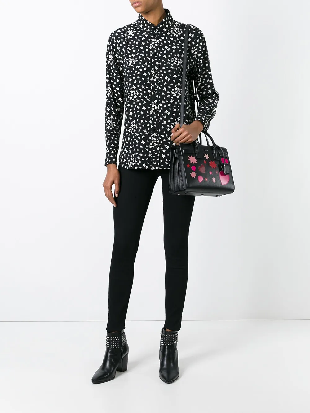 Saint Laurent baby 'Sac de Jour' tote Zwart