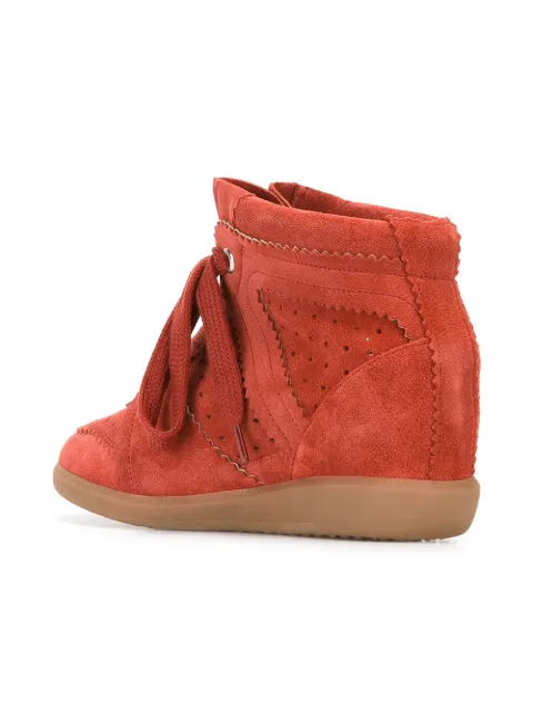 2 Stores In Stock: ISABEL MARANT Étoile Bobby Suede Wedge Sneakers ...