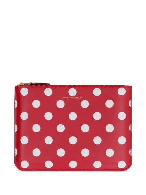 Comme Des Garçons Wallet cartera con estampado de lunares