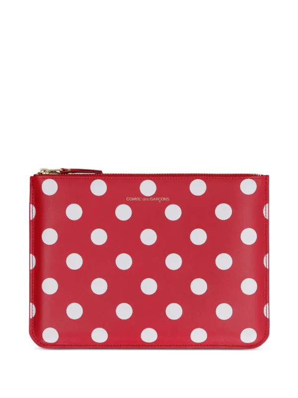 Polka dot clutch bag sale