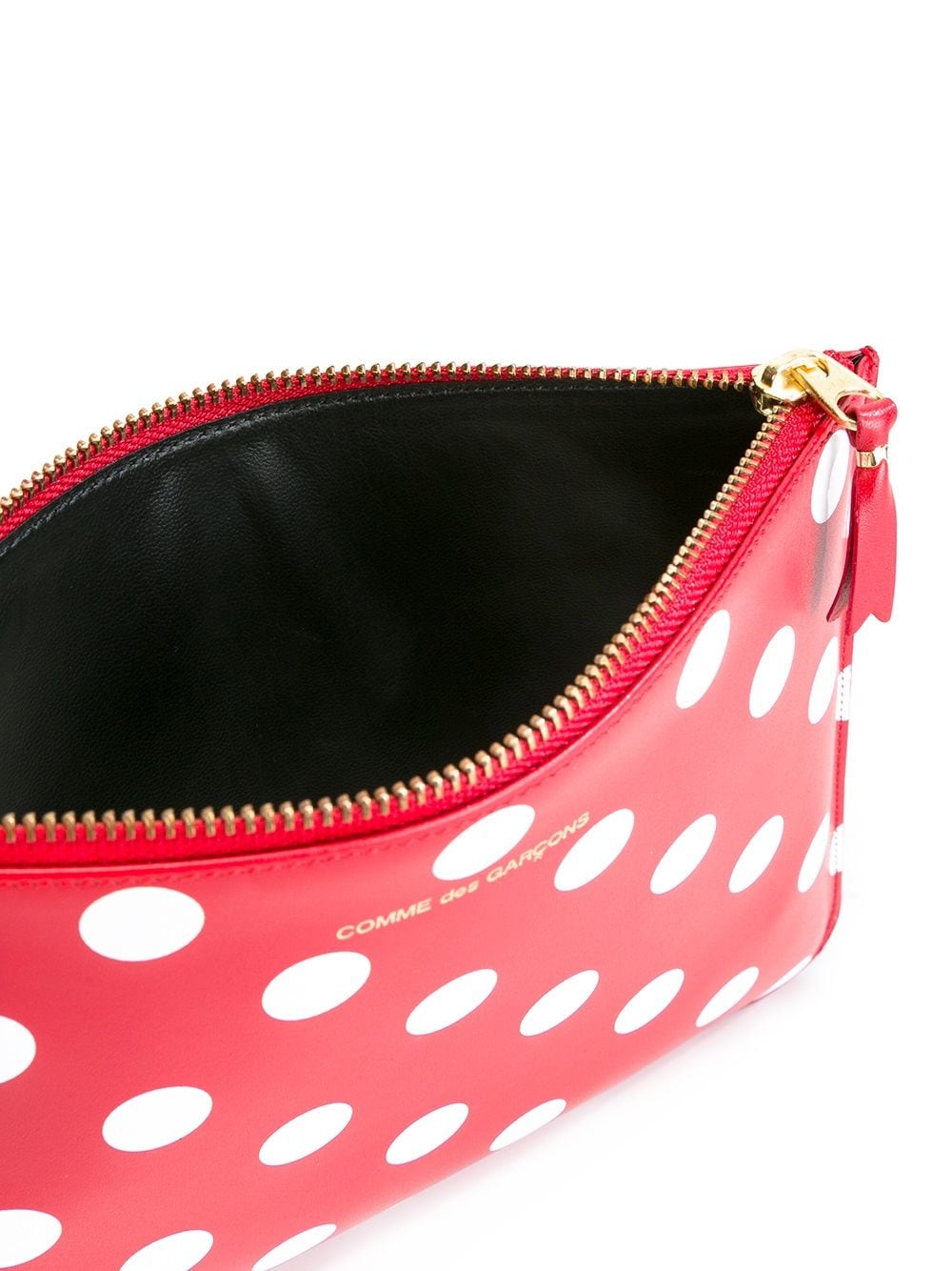 Shop Comme Des Garçons Polka-dot Clutch Bag In Red