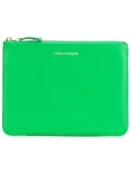 Comme Des Garçons Wallet logo-print leather pouch - Green
