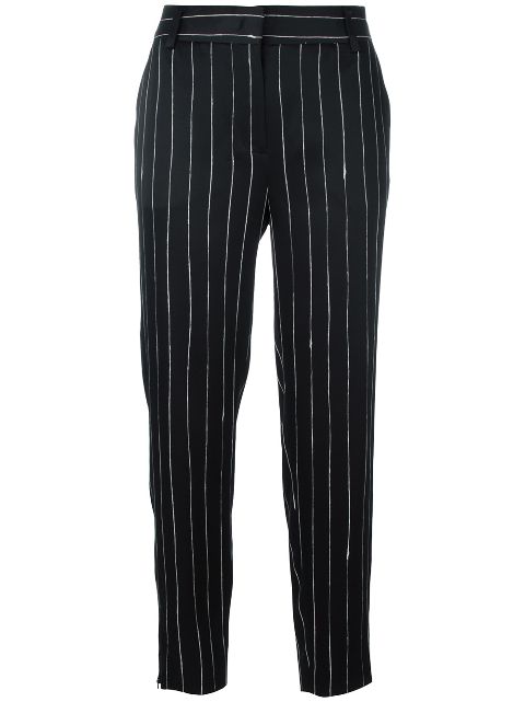 pink pinstripe trousers