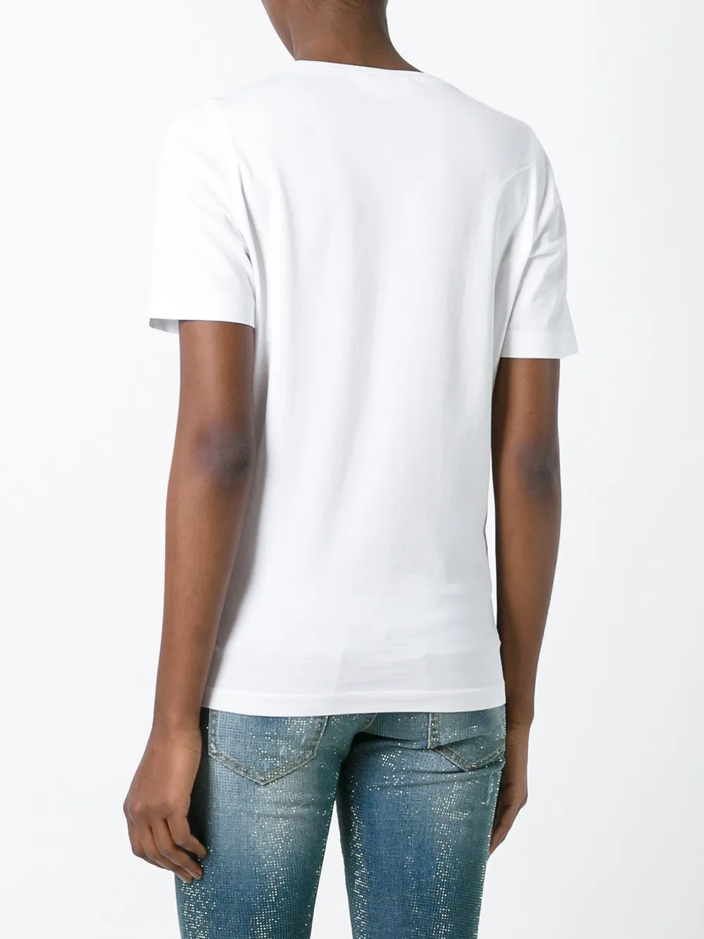 DSQUARED2 vintage glitter collage T-shirt Wit