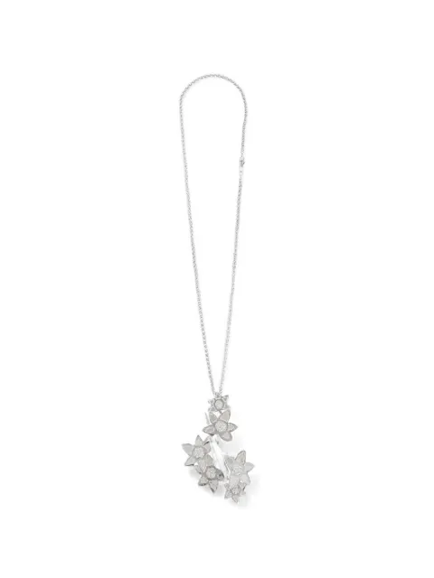 DSQUARED2 crystal-embellished floral-pendant necklace