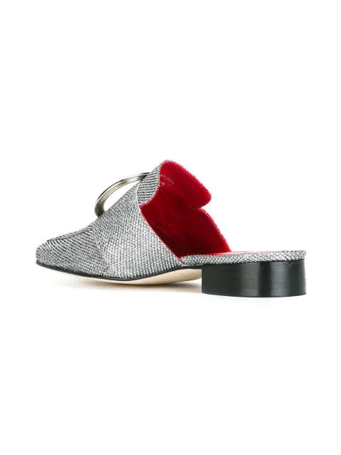 flat embellished mules
