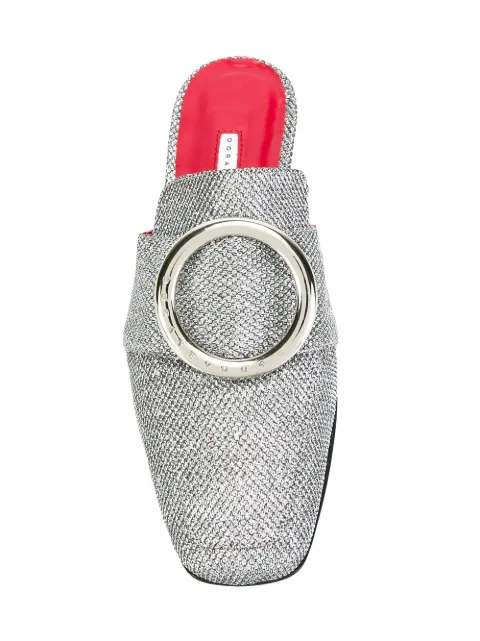 flat embellished mules