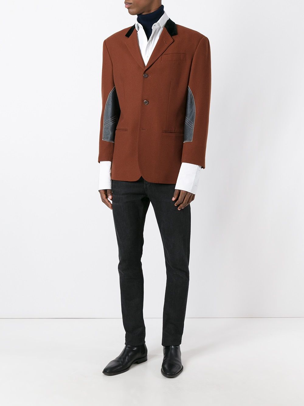 фото Jean Paul Gaultier Pre-Owned пиджак с контрастными лацканами