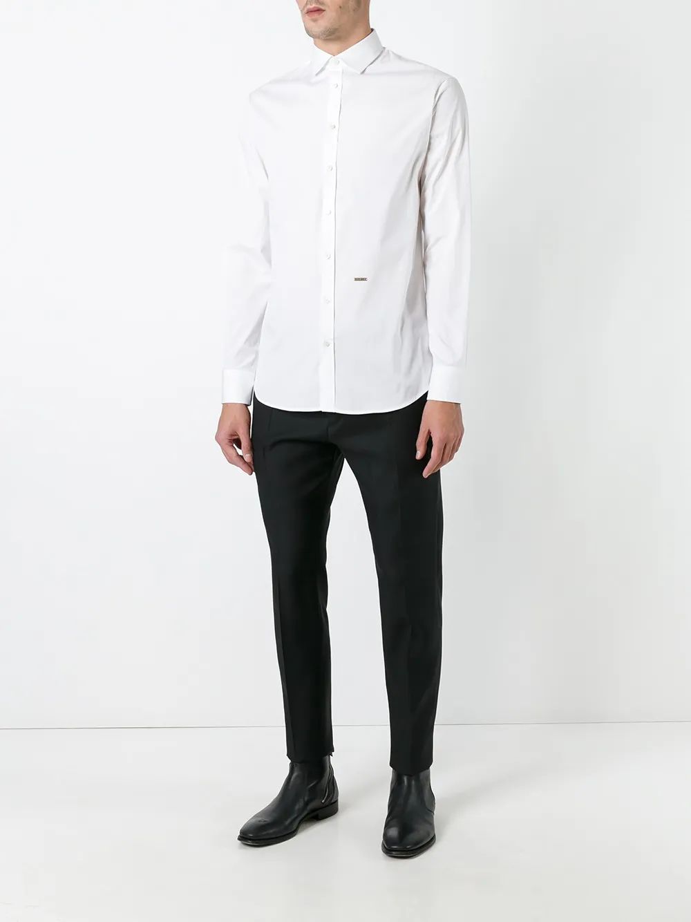 DSQUARED2 klassiek Oxford-shirt Wit