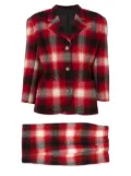 Jean Paul Gaultier Pre-Owned checked skirt suit - Red