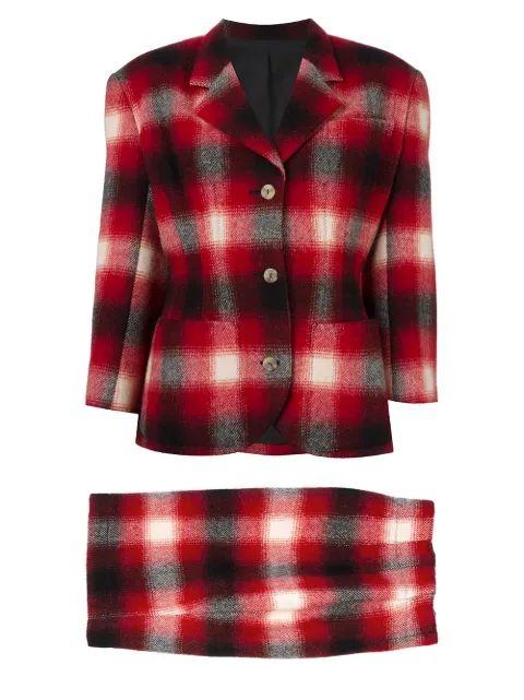 Jean Paul Gaultier Pre-Owned checked skirt suit
