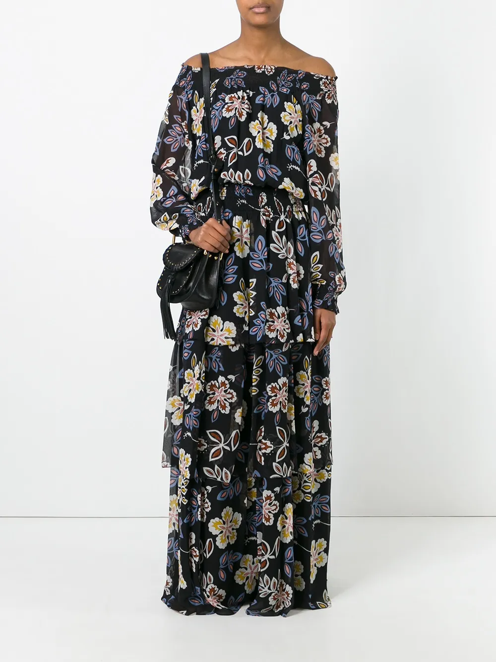 tory burch 超长缩褶连衣裙