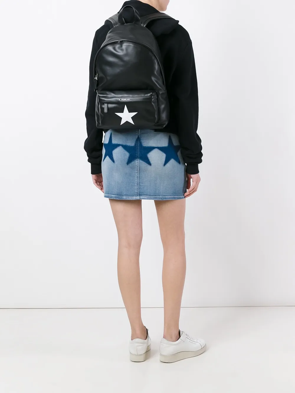  Givenchy Rucksack Mit Stern Print   Schwarz 