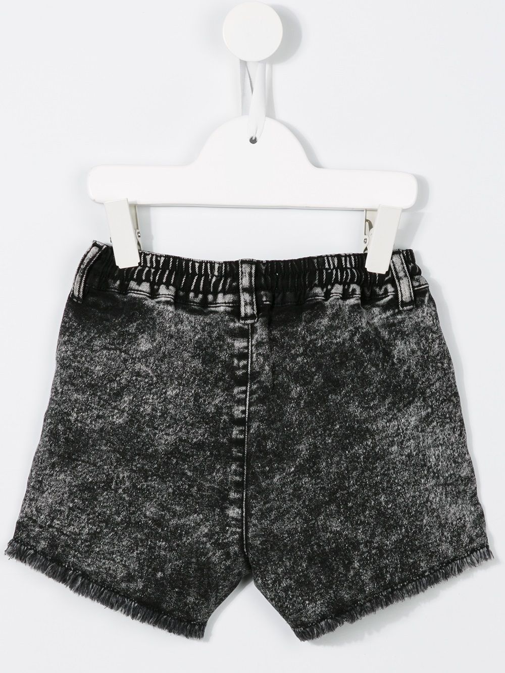 Shop Andorine Raw Edge Mini Shorts In Black