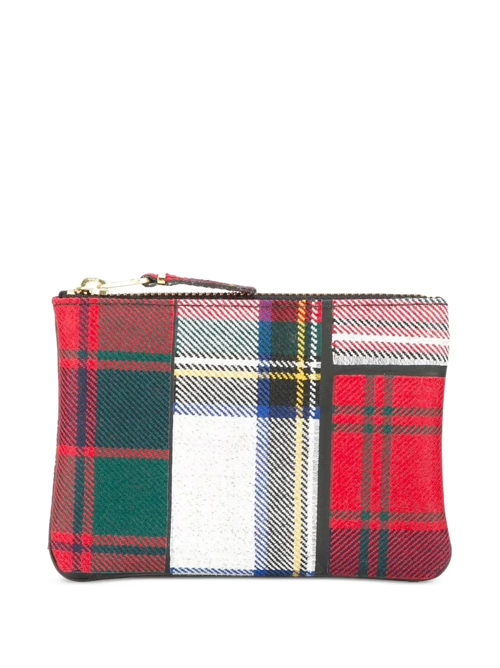 Comme Des Garçons Wallet Tartan Patchwork Wallet | Red | FARFETCH BN