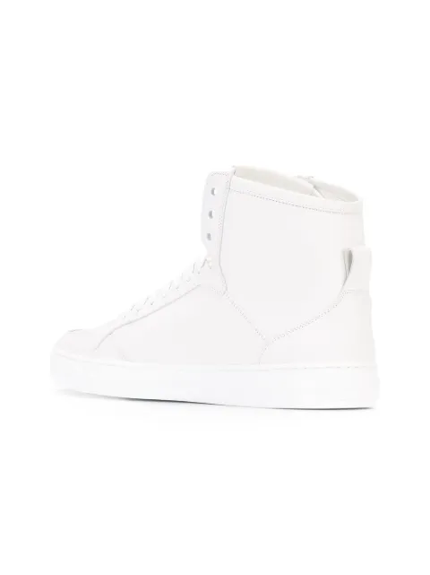 Versace Medusa Smooth Leather High Top Sneakers, White, Bianco|Bianco | ModeSens